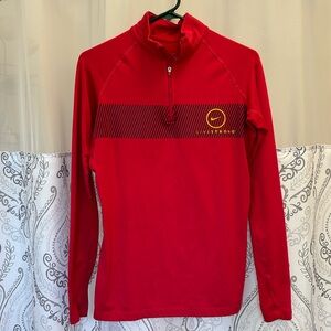 Nike pro combat fit women’s long sleeve size medium 3/4 zip  pull over hoodie